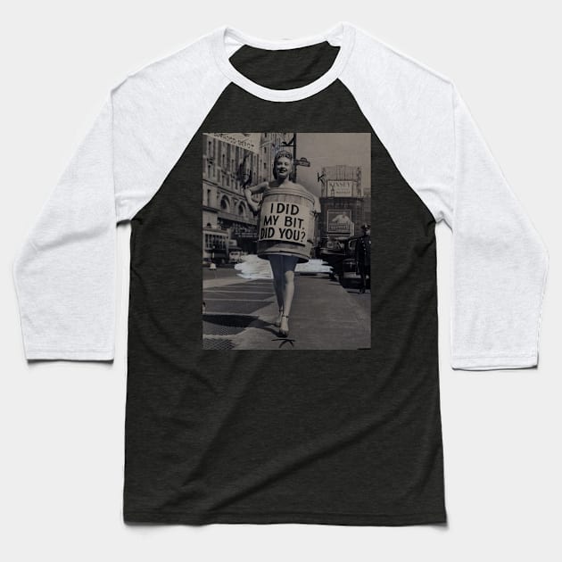 Bette Davis / 1908 Baseball T-Shirt by DirtyChais